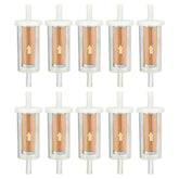 10-Pack 1/4-inch Fuel Filter For BS 695666 845125 691035 John Deere Z225 Z425 Z245 Z435 Z625 Z525E Z375R Z235 Z255 Z335E Z355E Z335M Mower Tractor